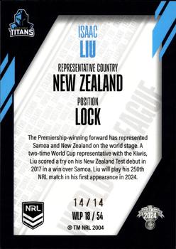 2024 NRL Traders Titanium - World In League Priority #WLP18 Isaac Liu Back